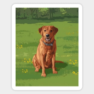 Fox Red Yellow Labrador Retriever Dog Magnet